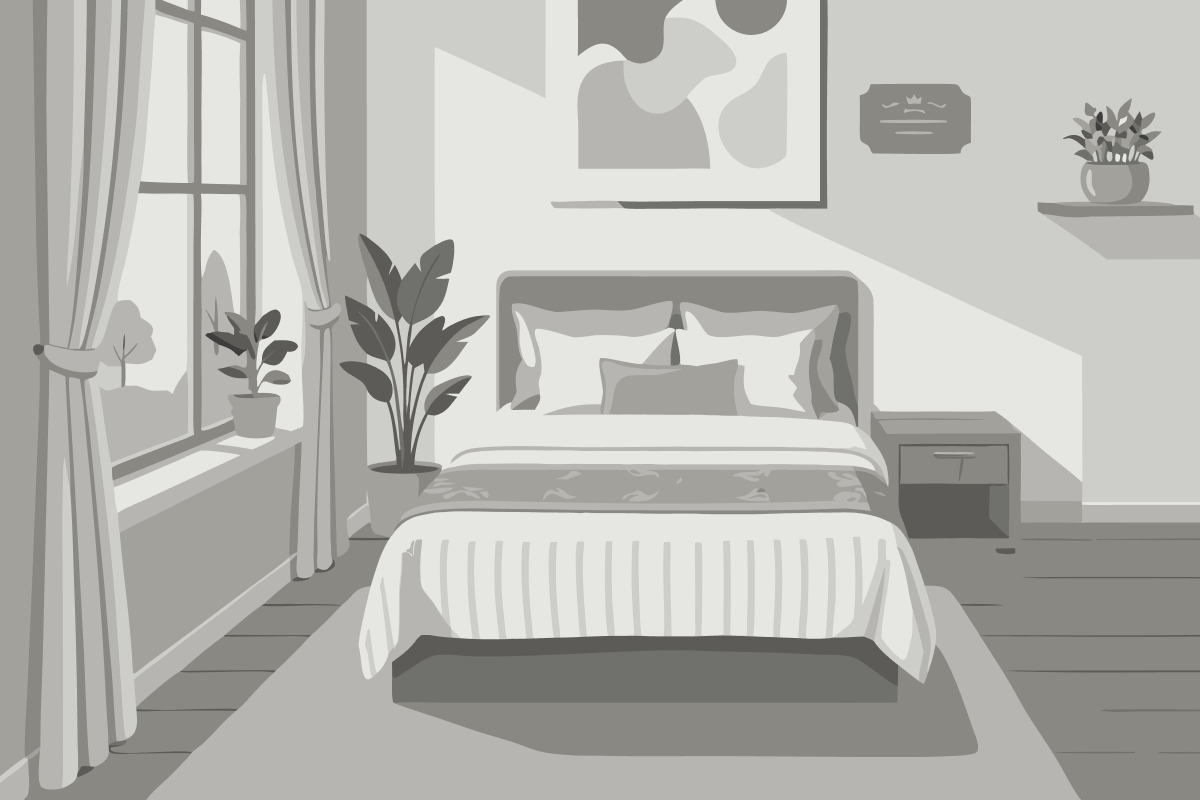 Tweepersoonskamer met 2 Aparte Bedden en Uitzicht op de Stad